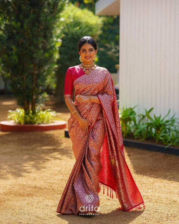 Captivating Banarasi Silk Saree for Every Bride-to-Be - Sheer Elegance for Wedding Ceremonies